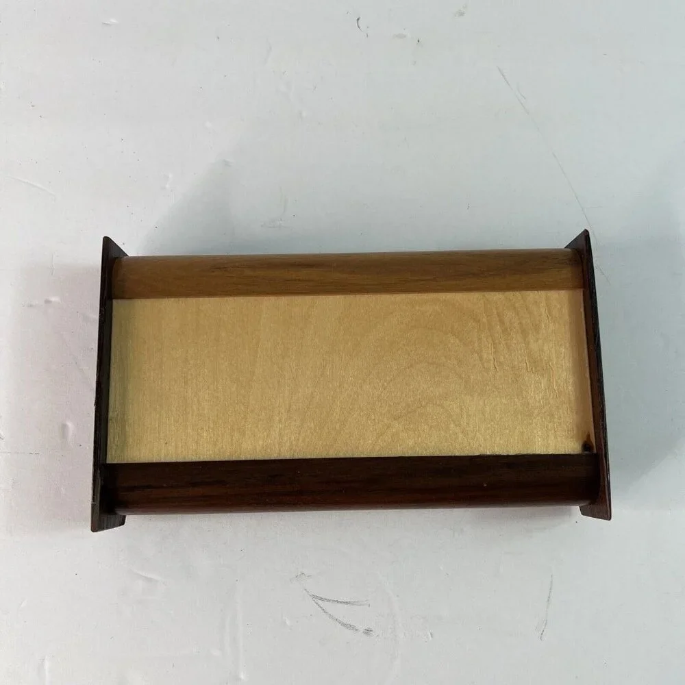Wooden Jewelry Valet Keepsake Box Glasses Pens Treasures Desk Dresser